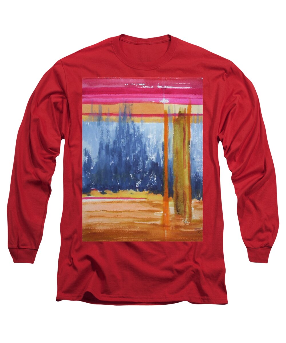 Landscape Long Sleeve T-Shirt featuring the painting Opening by Suzanne Udell Levinger