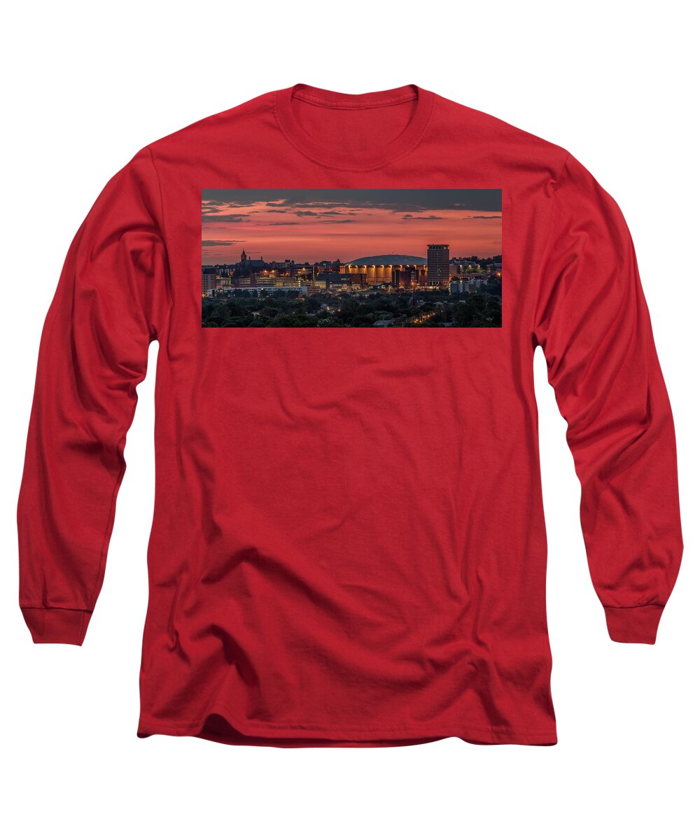 Carrier Dome Long Sleeve T-Shirt featuring the photograph Orange Nation by Everet Regal