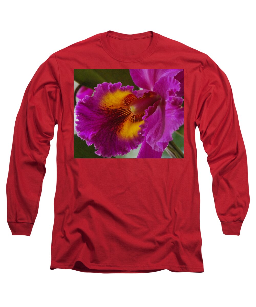 Orchid Long Sleeve T-Shirt featuring the photograph Orchid in the Wild by Debbie Karnes