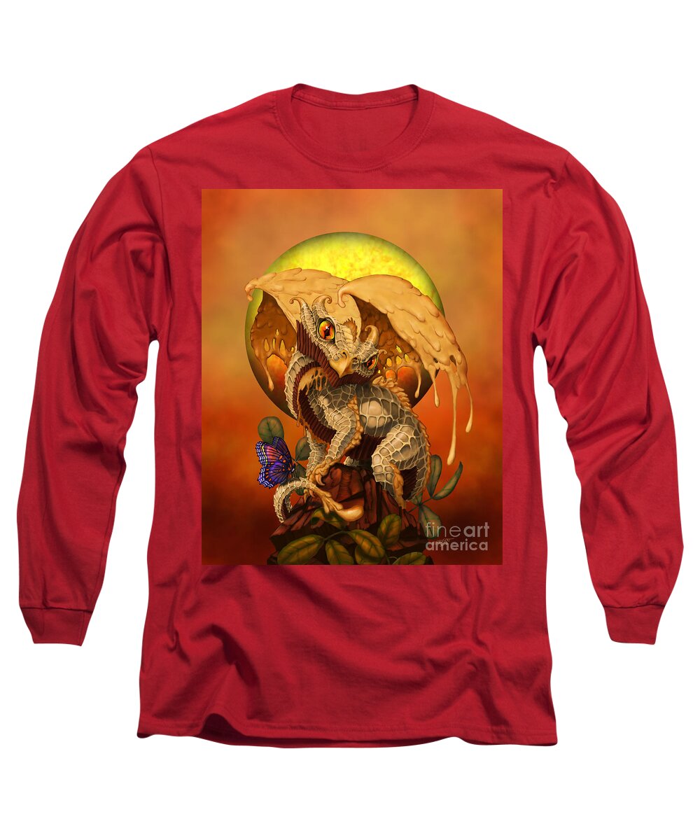 Dragon Long Sleeve T-Shirt featuring the digital art Peanut Butter Dragon by Stanley Morrison