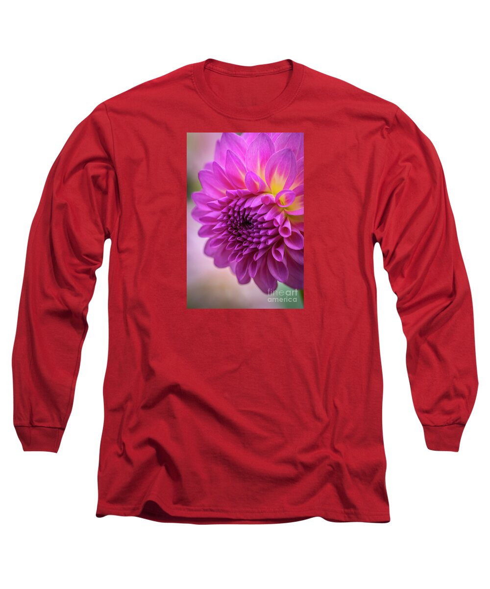 Flower Long Sleeve T-Shirt featuring the photograph Pink Dahlia by Sal Ahmed