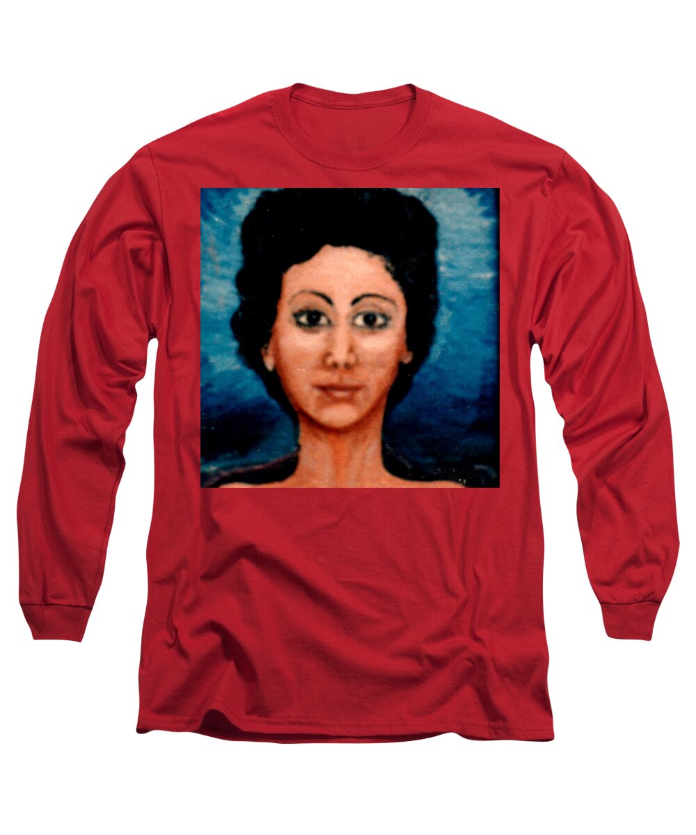 Emma Long Sleeve T-Shirt featuring the painting Portrait Of Emma Age 28 by Mackenzie Moulton
