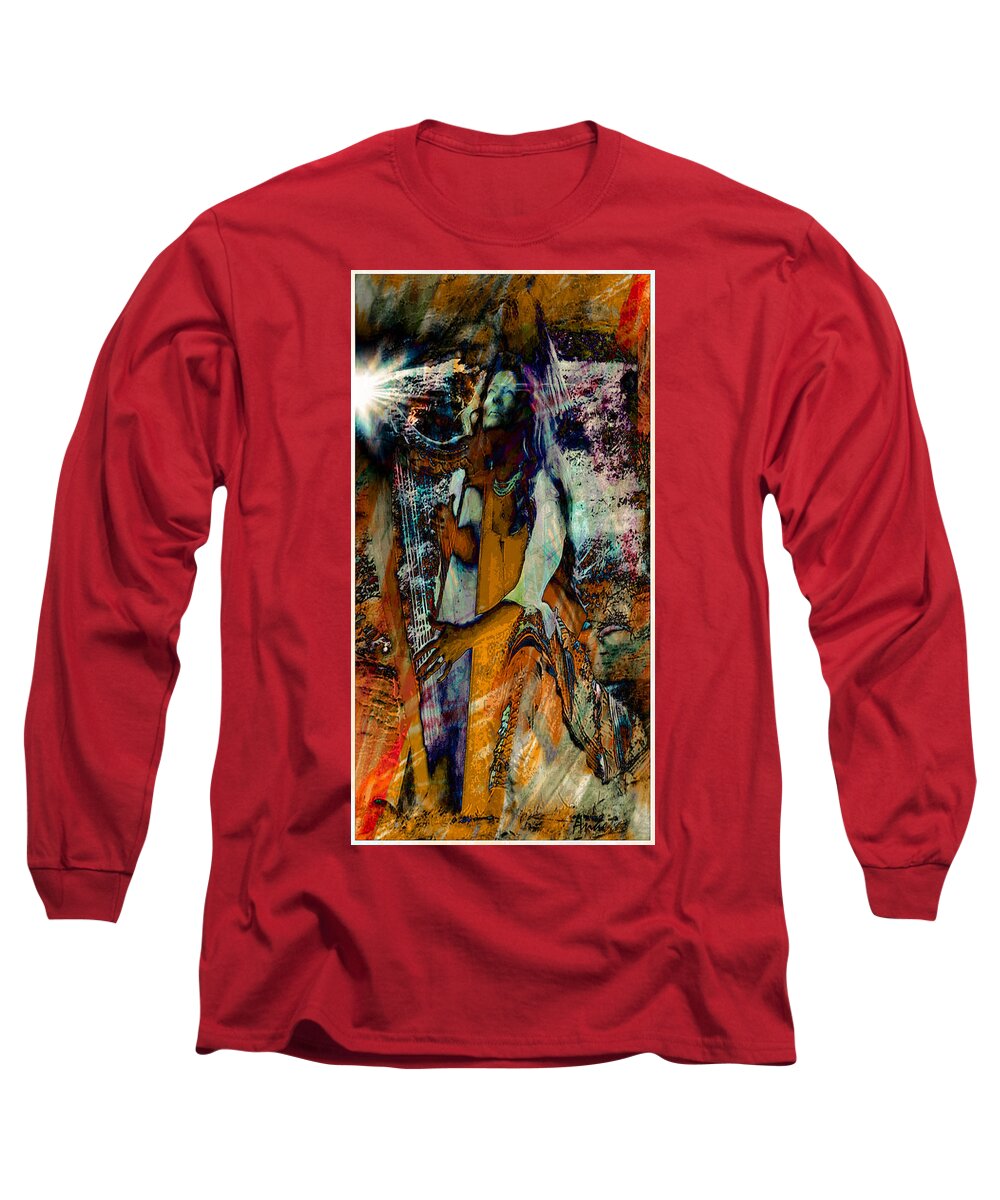 Harpist Long Sleeve T-Shirt featuring the photograph Praise Him With The Harp III by Anastasia Savage Ealy