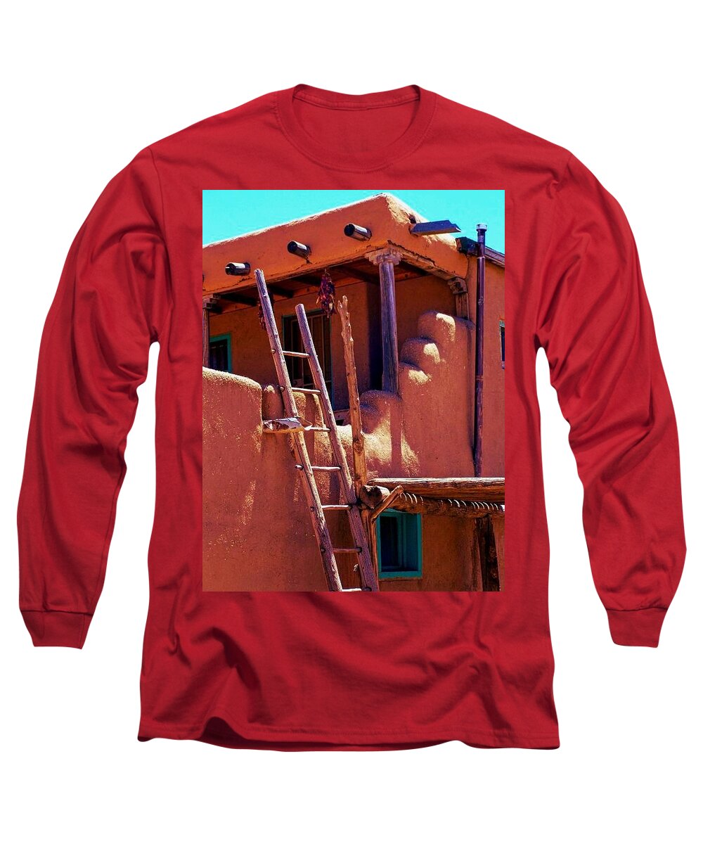 Adobe Long Sleeve T-Shirt featuring the photograph Pueblo Adobe by Becky Kurth