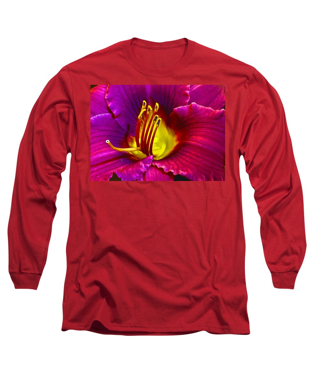 Flowers Long Sleeve T-Shirt featuring the photograph Purple Lily by Bill Barber