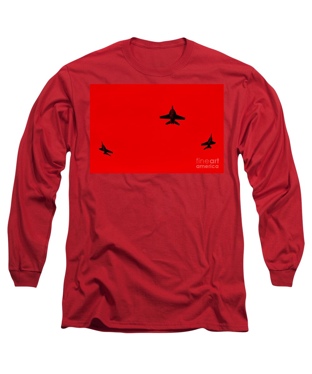 F-18 Fighter Jets Long Sleeve T-Shirt featuring the photograph Red Alert by Mark Madere