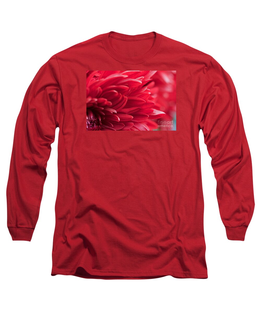 Red Long Sleeve T-Shirt featuring the photograph Red Mum by Jim Gillen