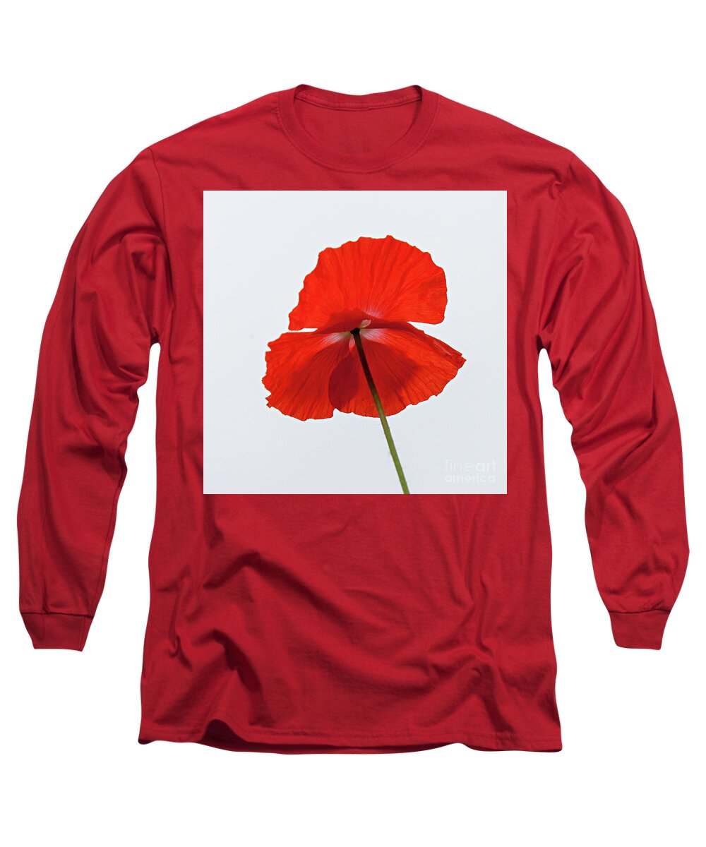 Poppy Long Sleeve T-Shirt featuring the photograph Red Poppy by Casper Cammeraat