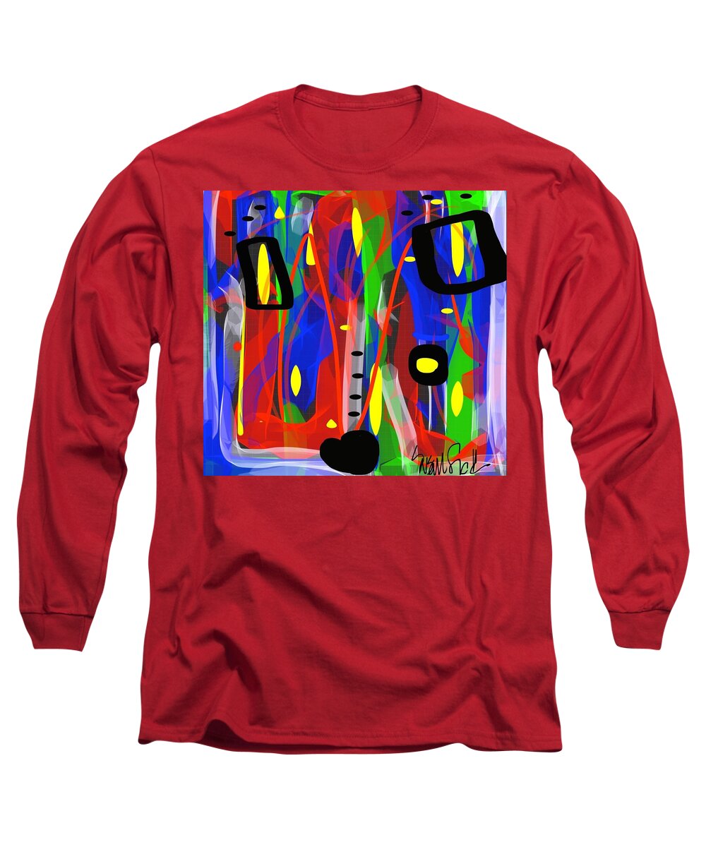  Long Sleeve T-Shirt featuring the digital art Ribbon of Thought by Susan Fielder