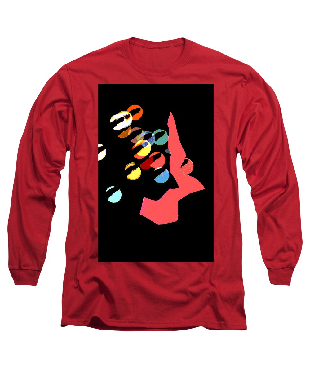Abstract Long Sleeve T-Shirt featuring the photograph Self-Portrait by Lonnie Paulson