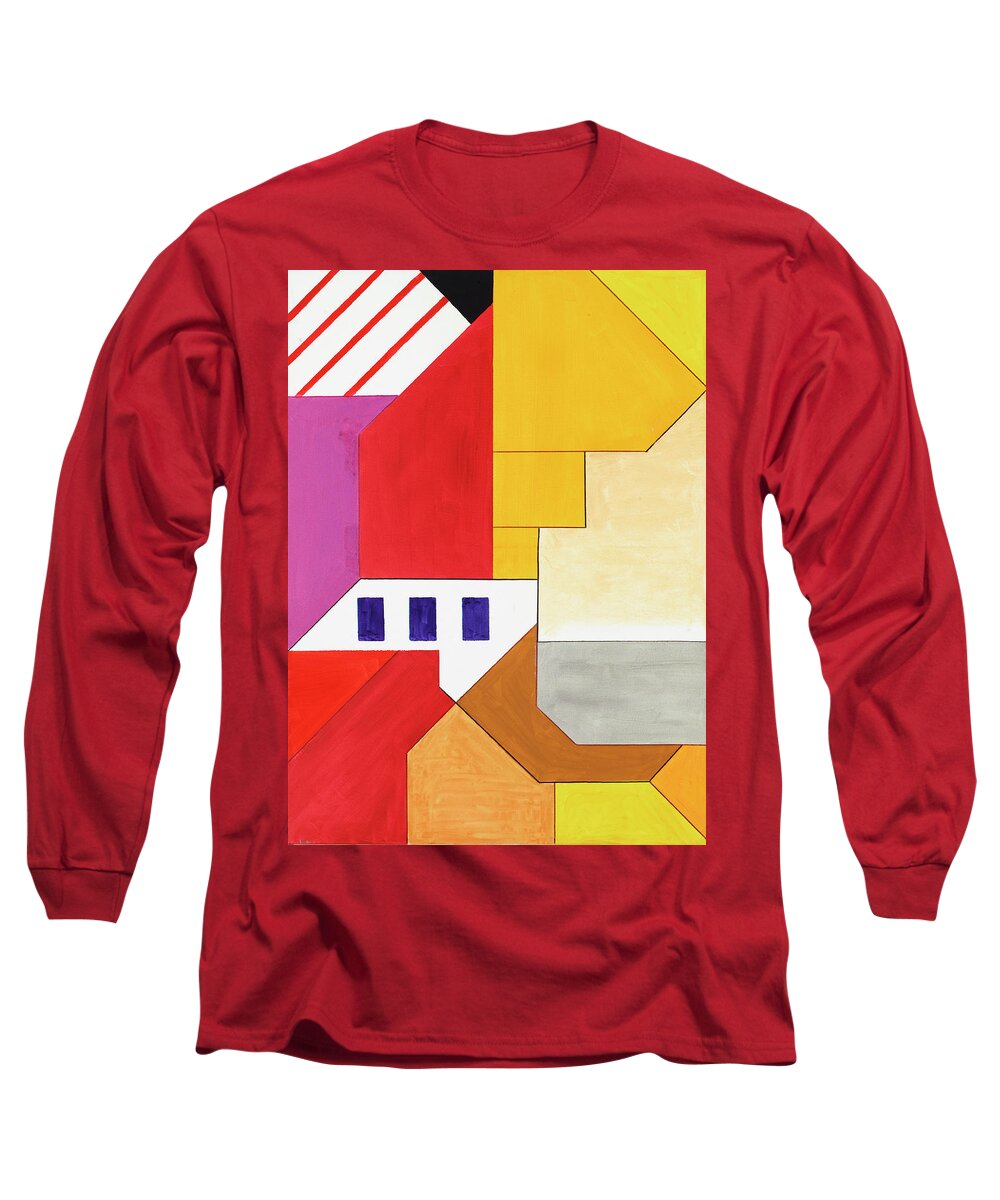 Abstract Long Sleeve T-Shirt featuring the painting Sinfonia dell eternita - Part 1 by Willy Wiedmann