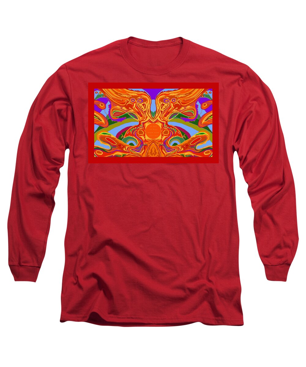 Shaman Long Sleeve T-Shirt featuring the digital art So Hot it will Burn your Face off ART and TEXT by Julia Woodman