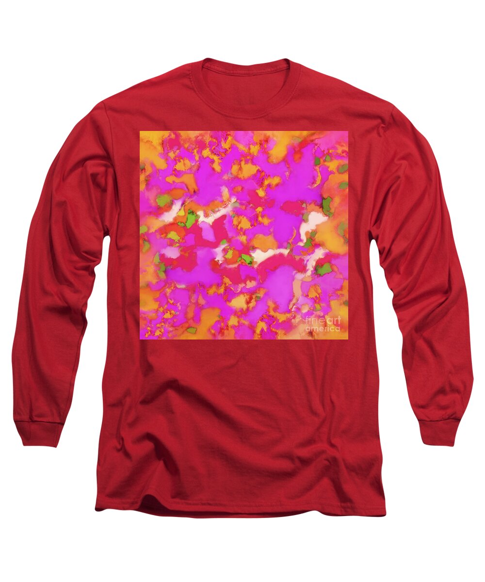 Soft Long Sleeve T-Shirt featuring the digital art Softly smouldering by Keith Mills
