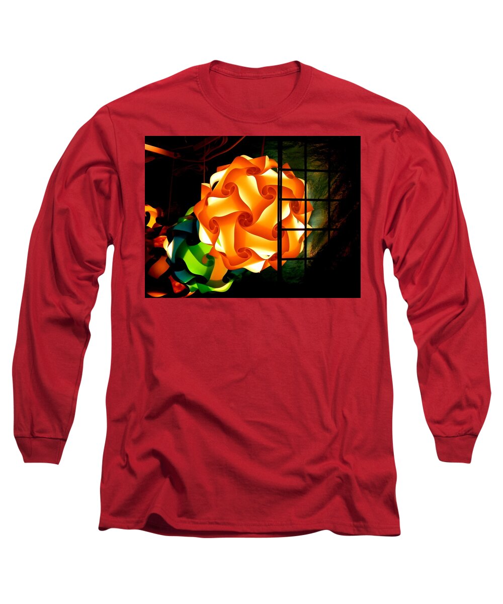 Sphere Long Sleeve T-Shirt featuring the photograph Spheres of Light Electrified by Deborah Kunesh