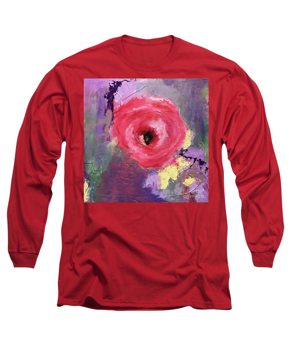 Rose Long Sleeve T-Shirt featuring the painting Spring Beauty by Mary Mirabal