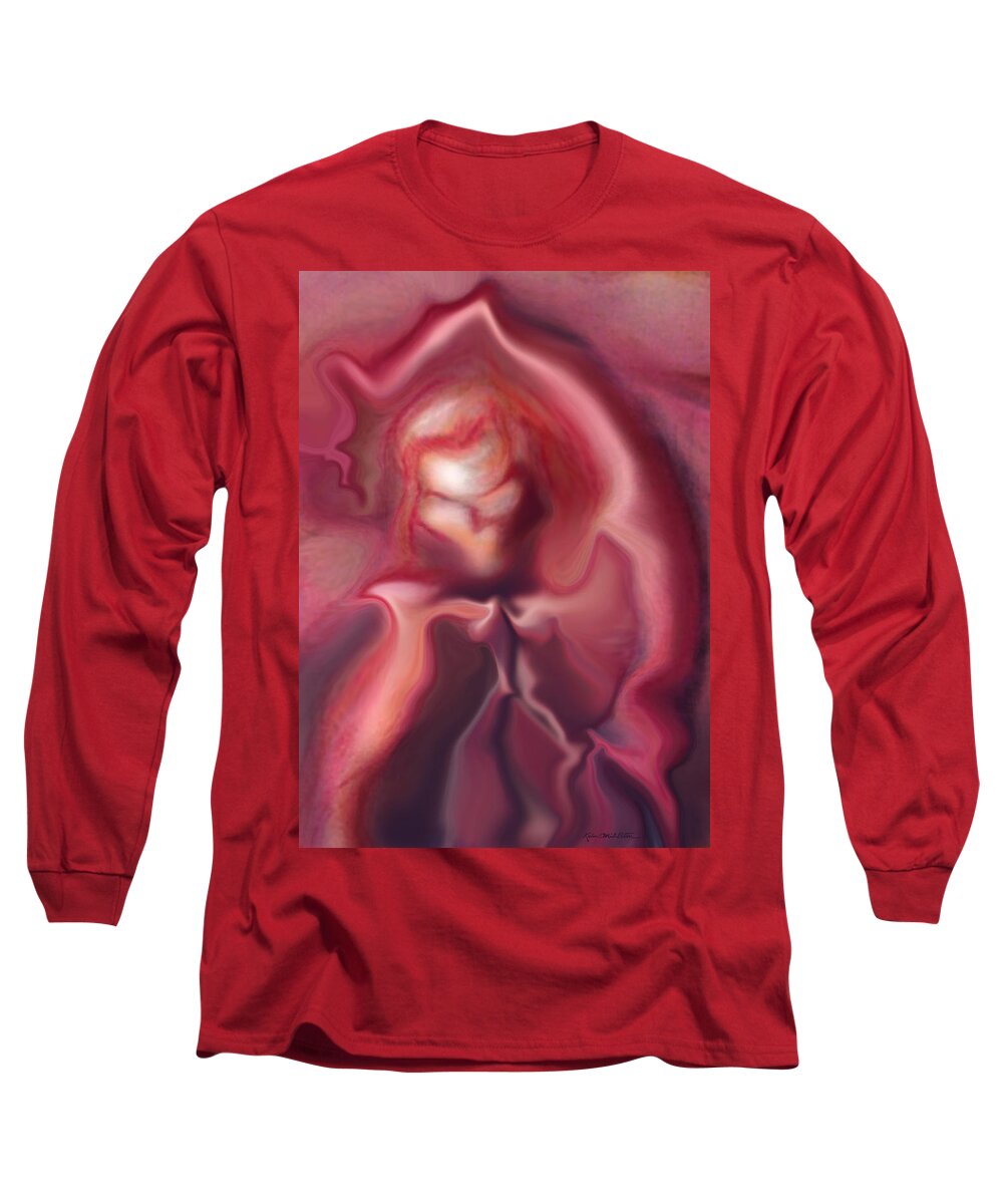 Struggle Long Sleeve T-Shirt featuring the painting Struggle by Kevin Middleton