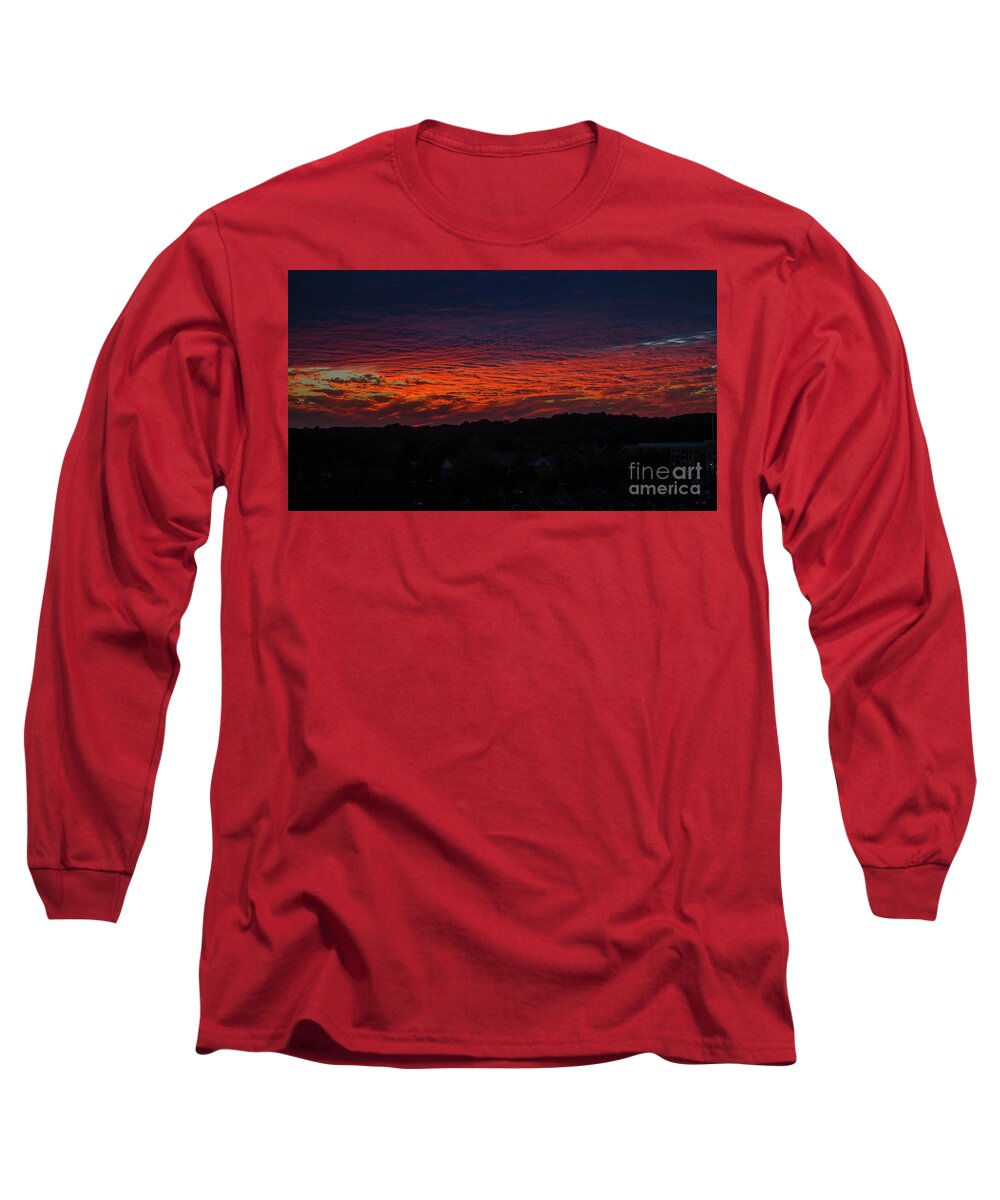 Virginia Long Sleeve T-Shirt featuring the photograph Sunset sky in Virginia by Agnes Caruso
