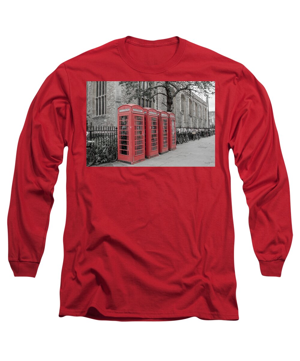 Phone Long Sleeve T-Shirt featuring the photograph Telephone Boxes by Shanna Hyatt