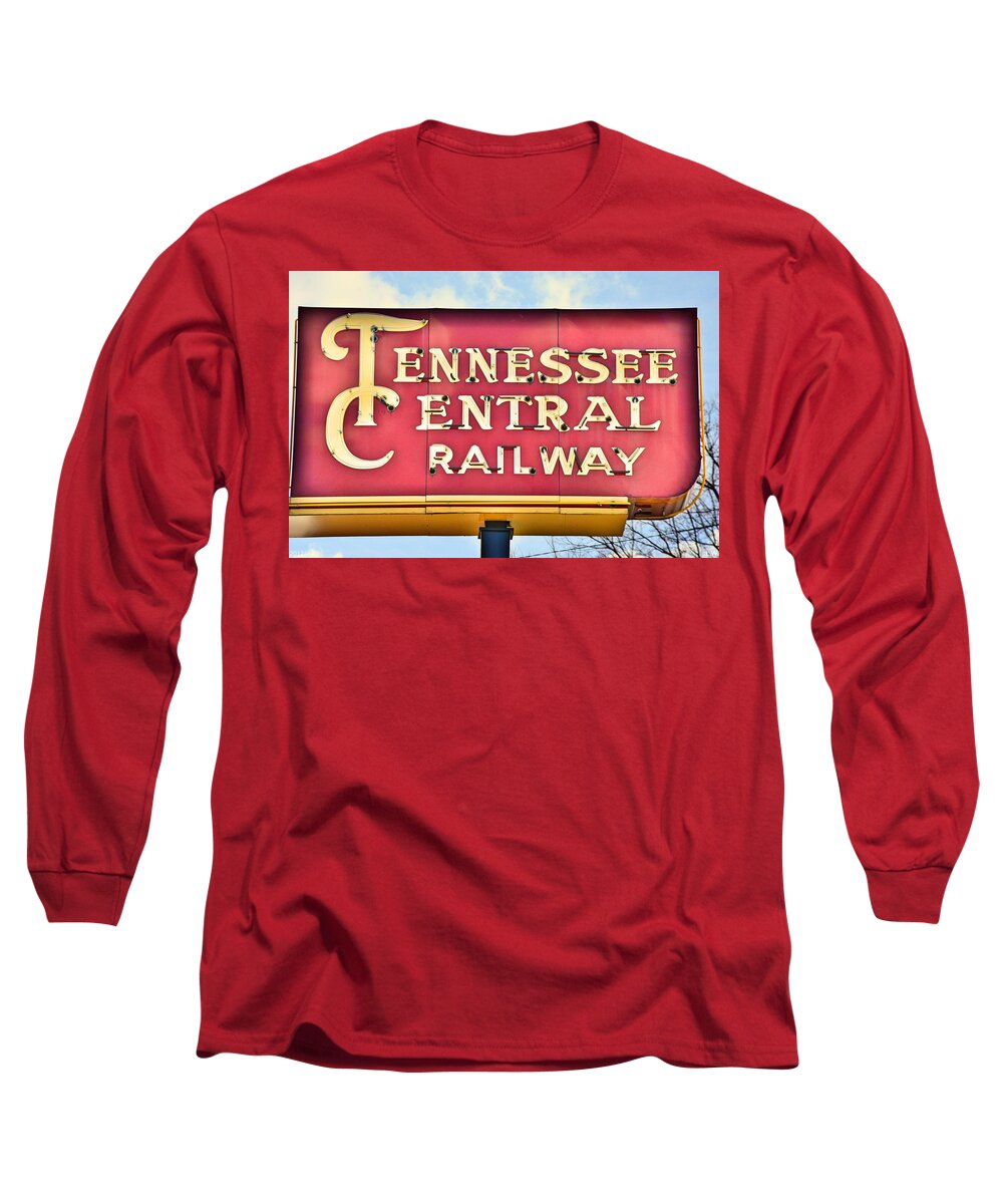 Tennessee Central Railway Sign Long Sleeve T-Shirt featuring the photograph Tennessee Central Railway Sign by Lisa Wooten