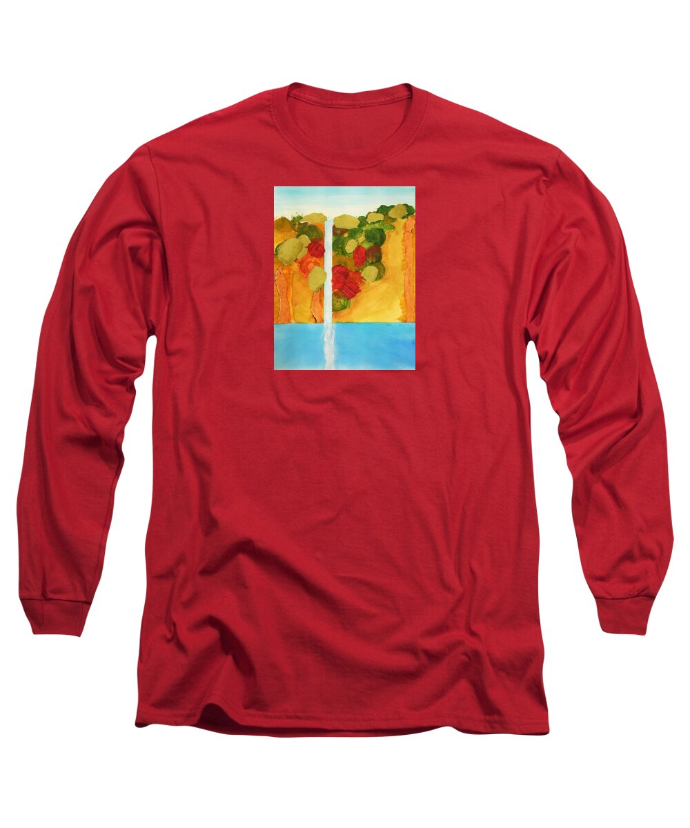 Autumn Long Sleeve T-Shirt featuring the painting The Fall by Sharon Williams Eng