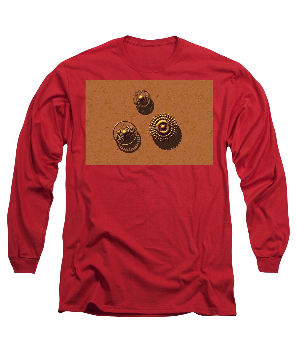 Bryce Long Sleeve T-Shirt featuring the digital art The Golden Ones by Lyle Hatch