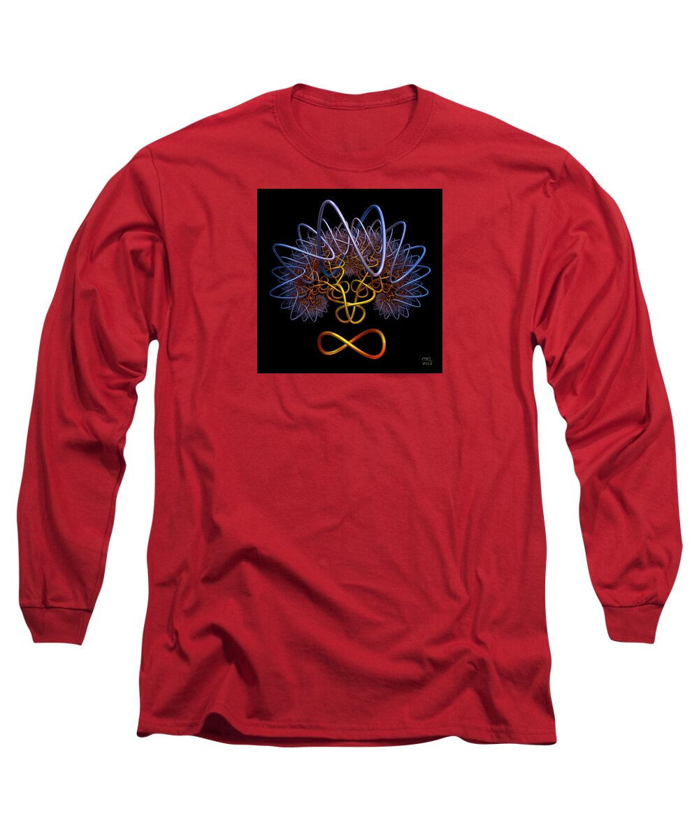 Computer Long Sleeve T-Shirt featuring the digital art Transinfinity - a fractal artifact by Manny Lorenzo