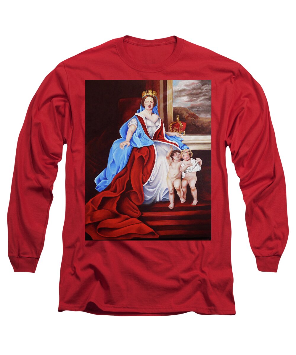 Virgin Mary Long Sleeve T-Shirt featuring the painting Venerated Virgin by Vic Ritchey