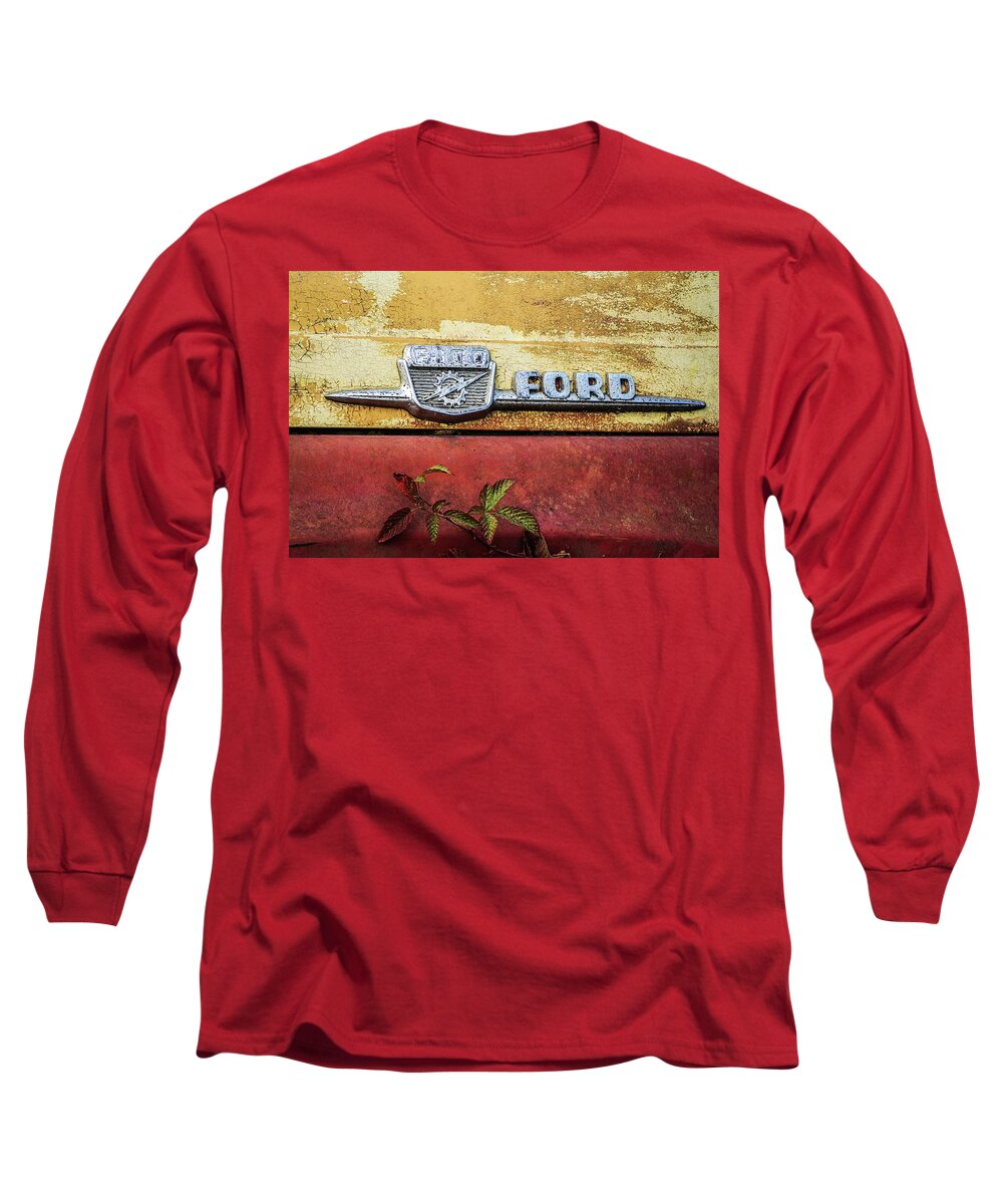 Ford Long Sleeve T-Shirt featuring the photograph Vintage Ford Logo by Patrice Zinck