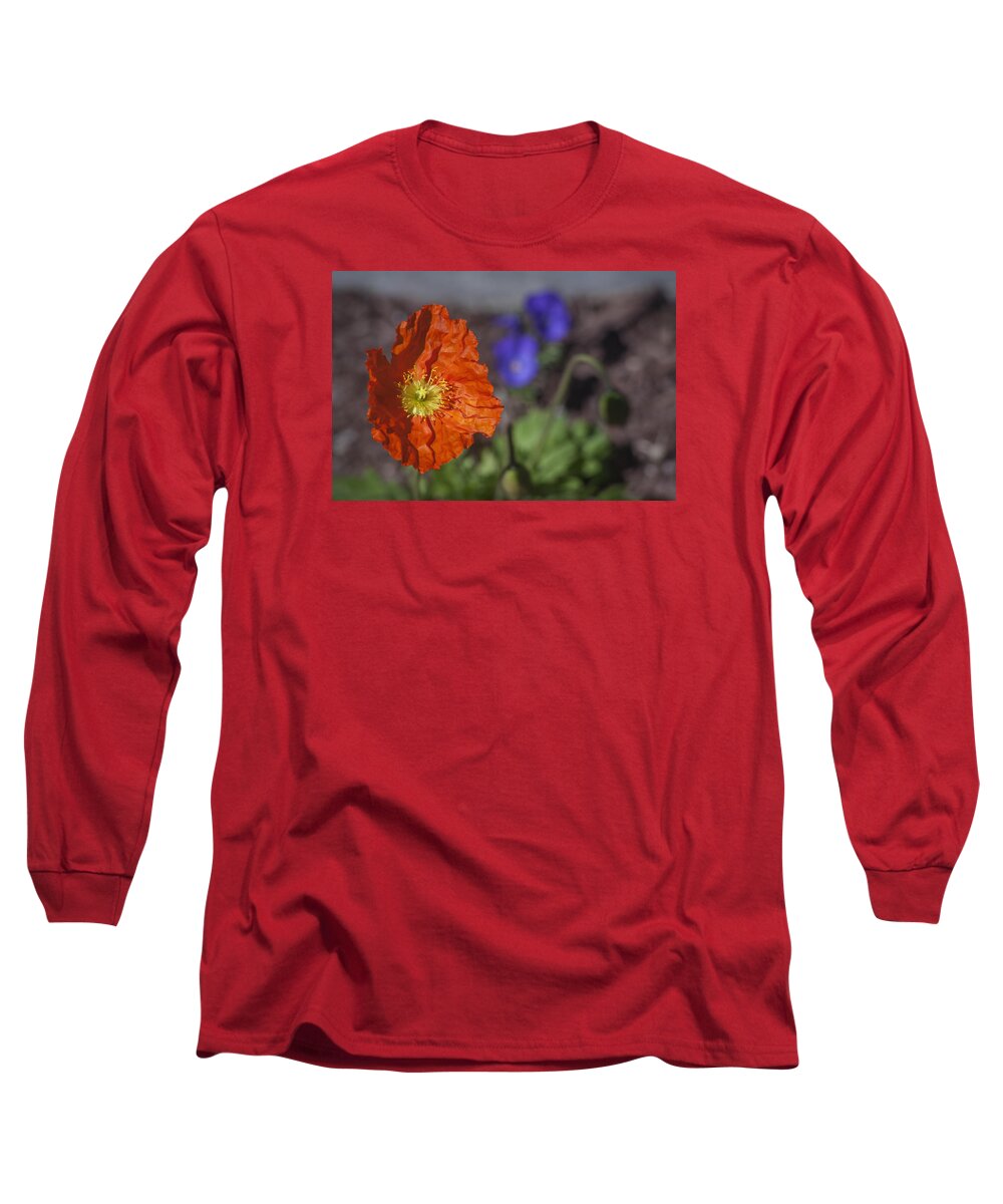 Poppy Long Sleeve T-Shirt featuring the photograph Well Hello by Morris McClung