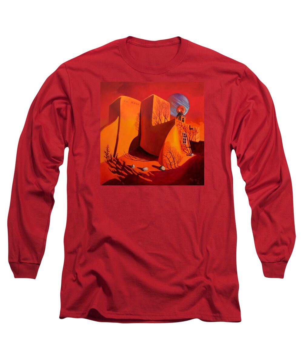 Moon Long Sleeve T-Shirt featuring the painting When Jupiter Aligns with Mars by Art West