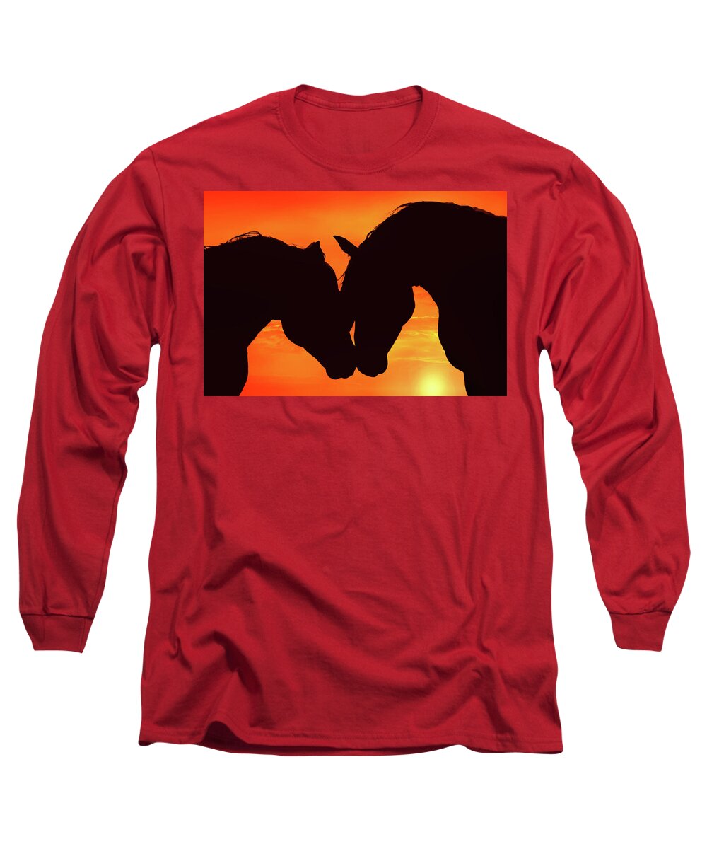 Horse Long Sleeve T-Shirt featuring the photograph Wholeheartedly by Iryna Goodall