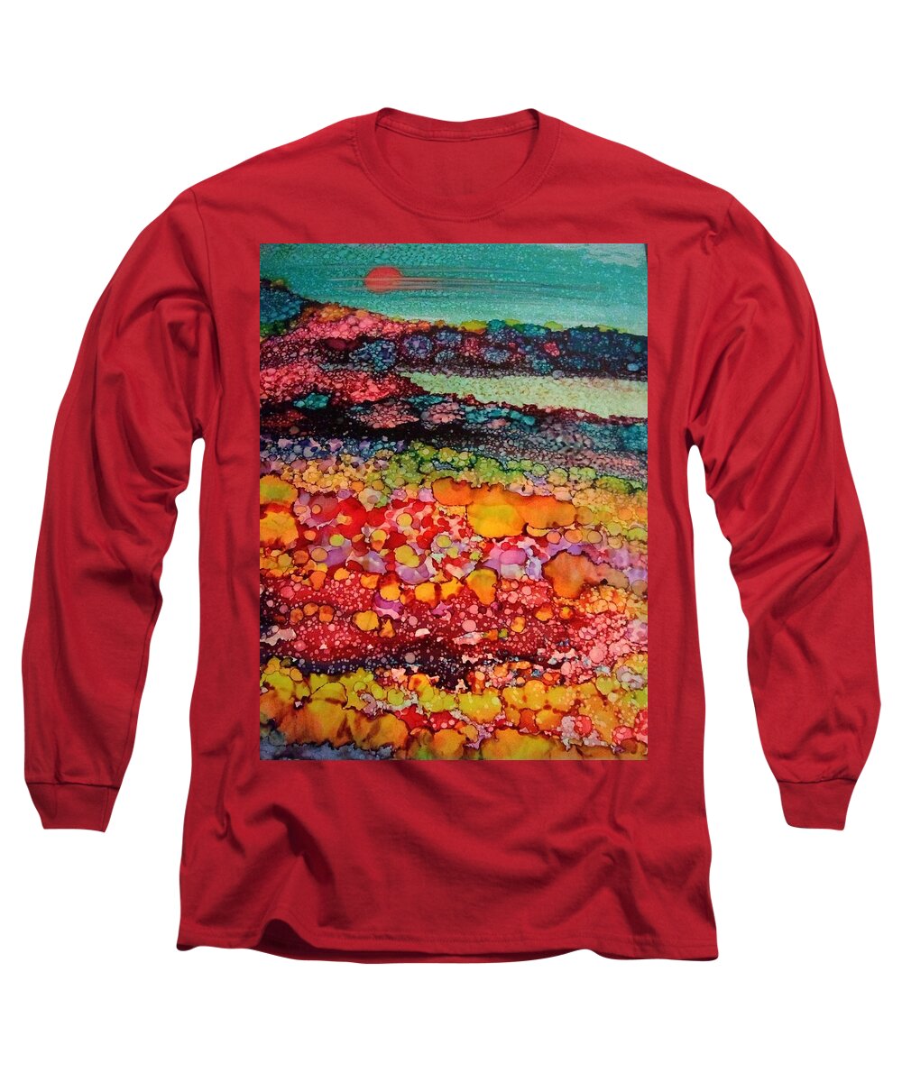 Gallery Long Sleeve T-Shirt featuring the painting Wildflowers by Betsy Carlson Cross