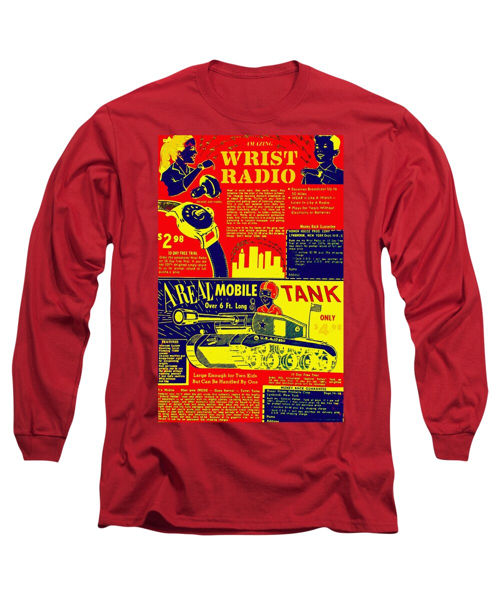  Long Sleeve T-Shirt featuring the painting Wrist Radio by Steve Fields