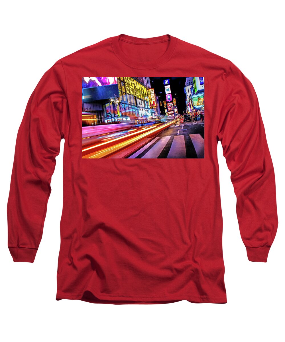 Times Square Long Sleeve T-Shirt featuring the photograph Zip by Az Jackson