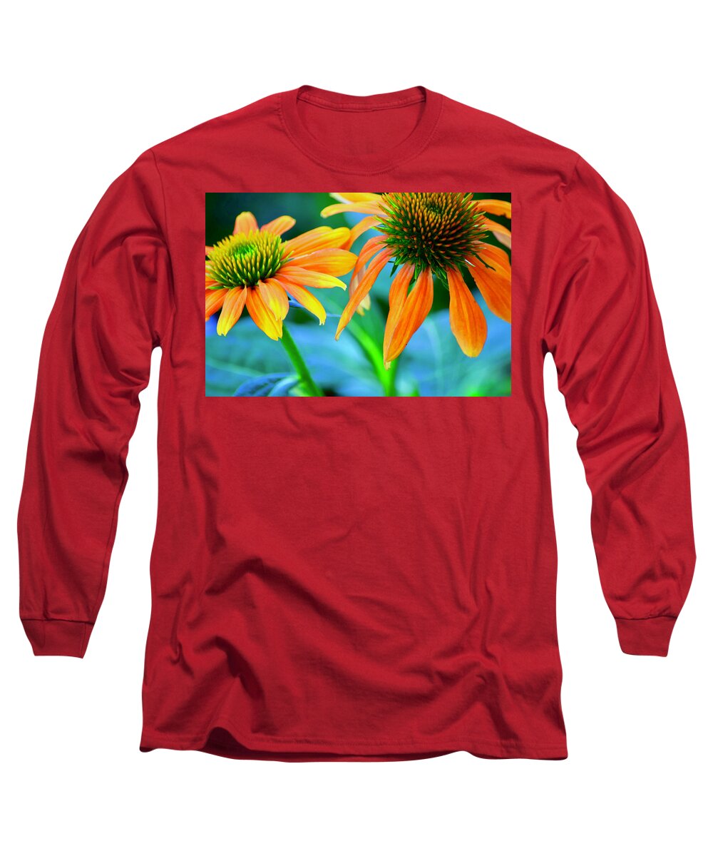 Flowers Long Sleeve T-Shirt featuring the photograph Echinacea #3 by Bonnie Bruno