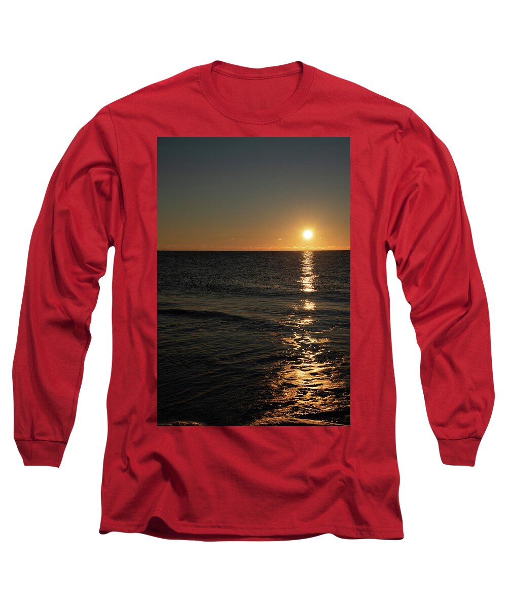 Morning Long Sleeve T-Shirt featuring the photograph Atlantic Ocean Sunrise by Dennis Schmidt