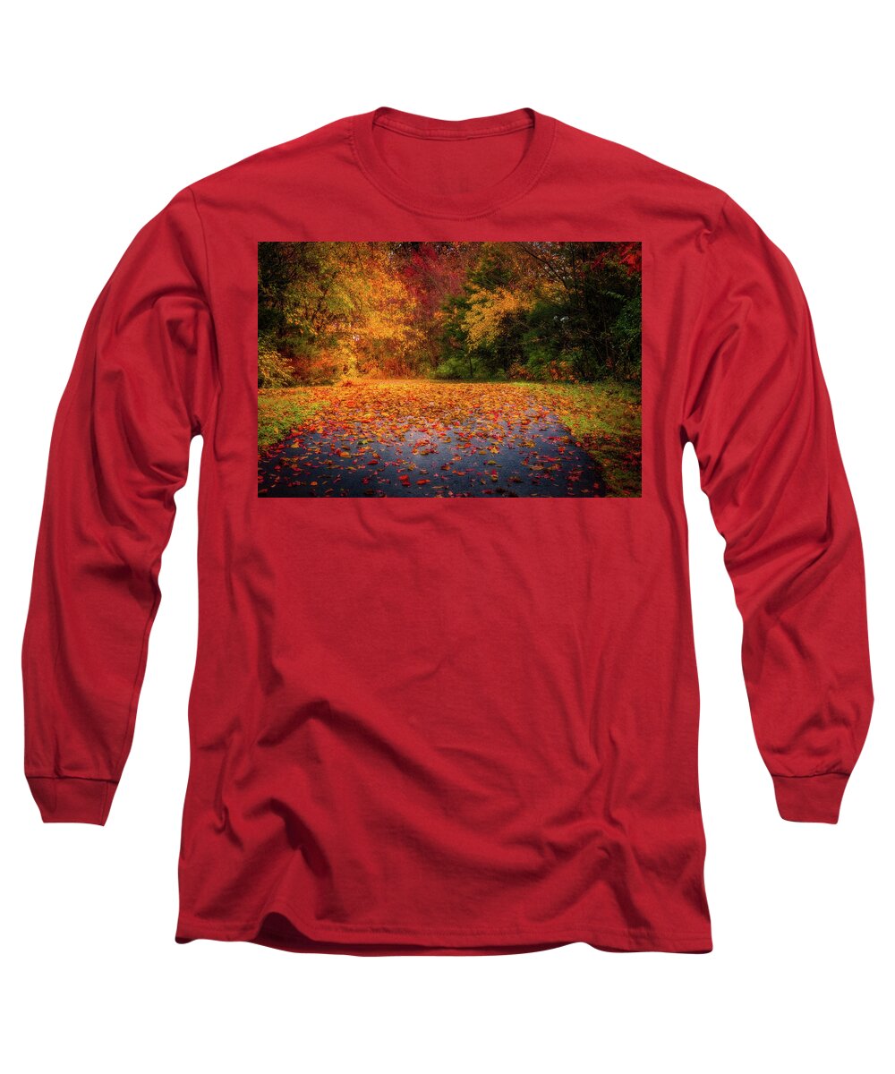 Fall Long Sleeve T-Shirt featuring the photograph Autumn Trail by Allin Sorenson