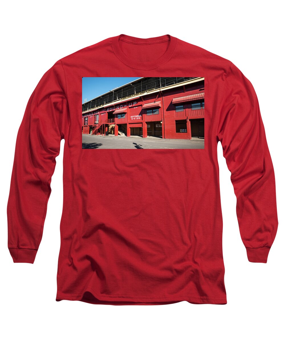 Bright Red Round-up Long Sleeve T-Shirt featuring the photograph Bright Red Round-up by Tom Cochran