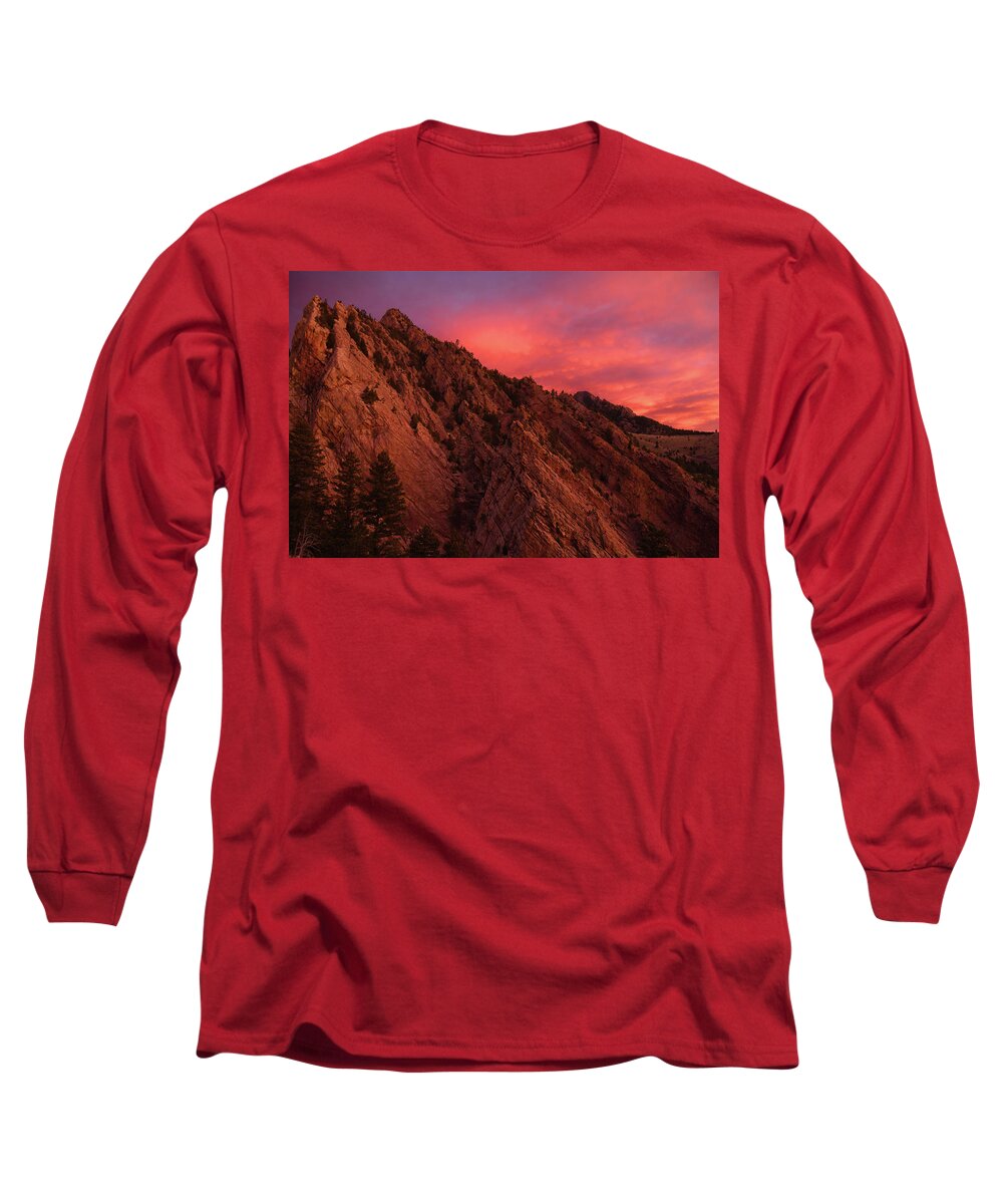 Photography Long Sleeve T-Shirt featuring the photograph Eldorado Canyon at Sunrise by Kristin Davidson