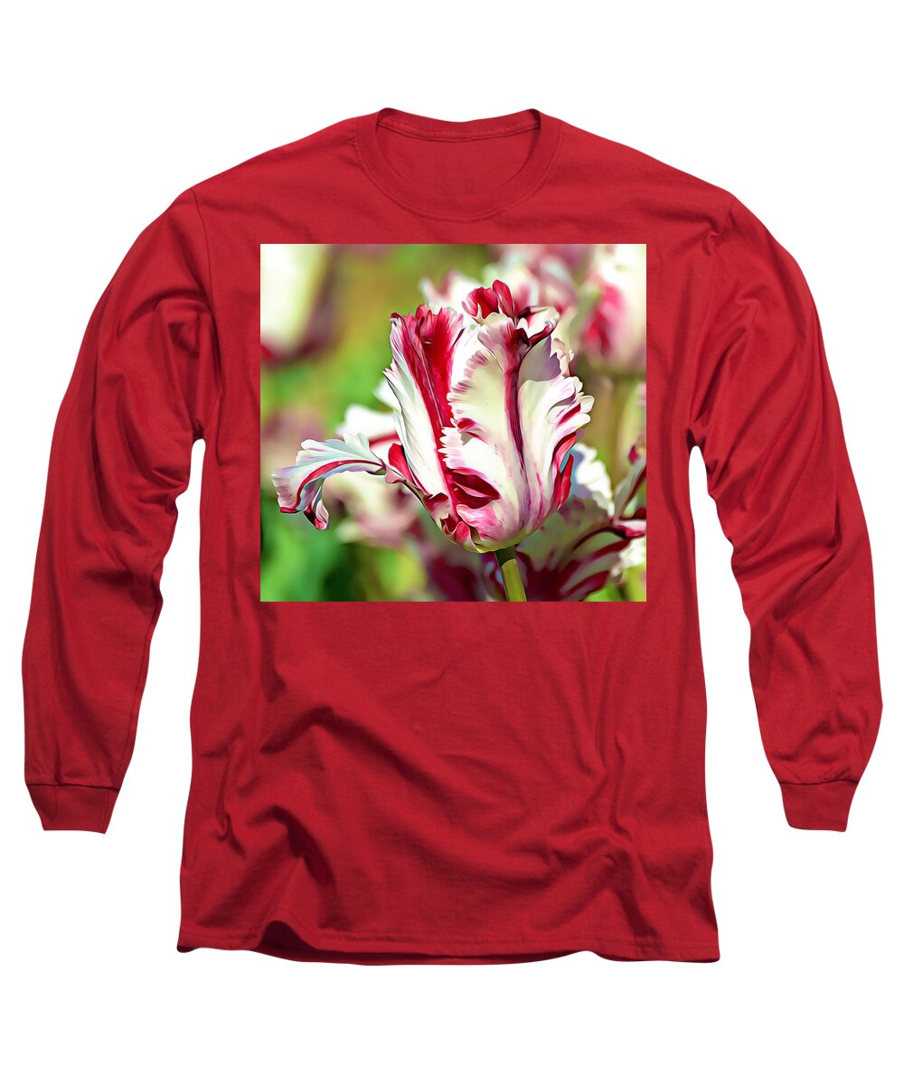 Estella Long Sleeve T-Shirt featuring the photograph Estella Rijnveld Parrot Tulip by Gaby Ethington