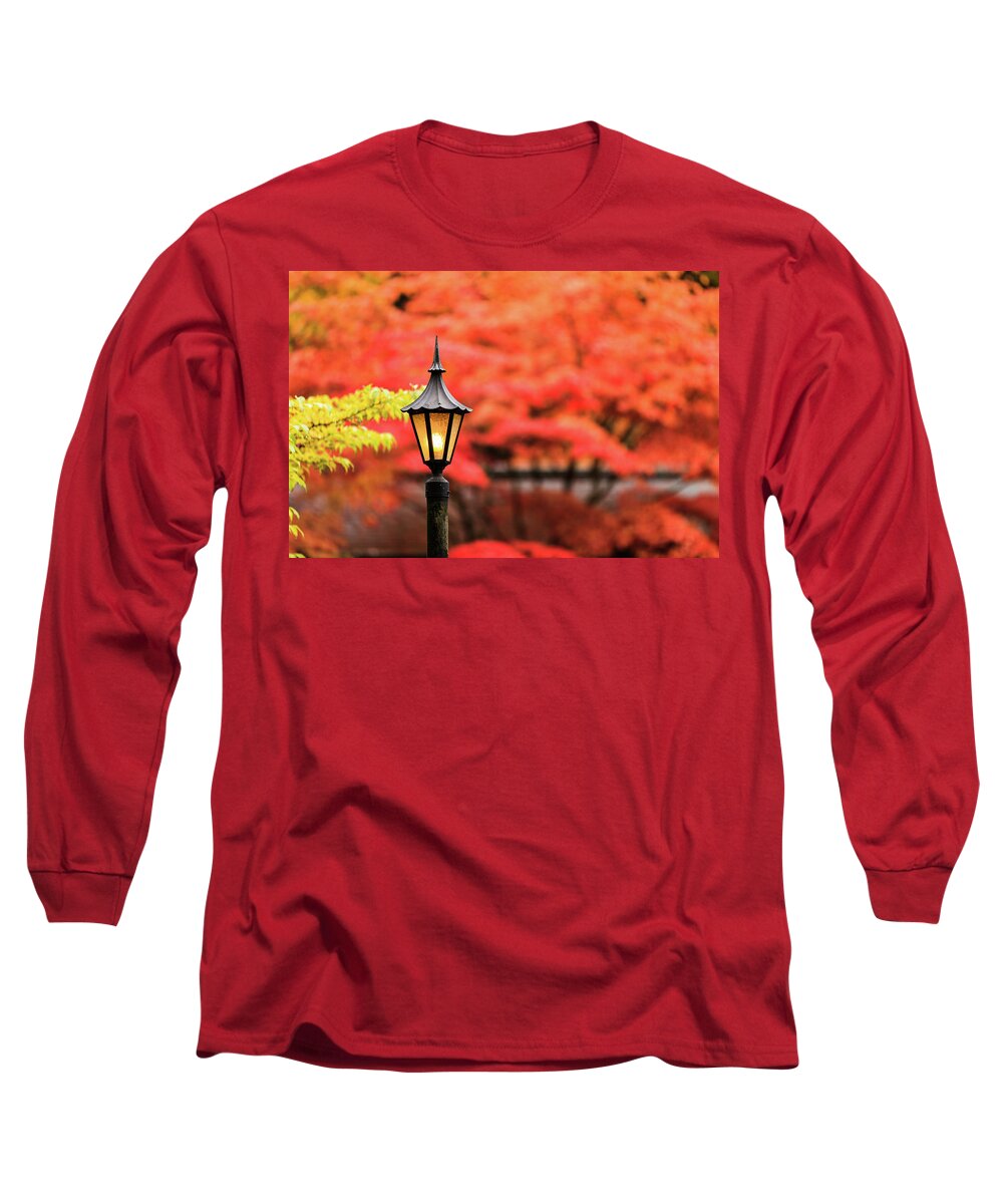 Japanese Garden Long Sleeve T-Shirt featuring the photograph Garden Sentry by Briand Sanderson