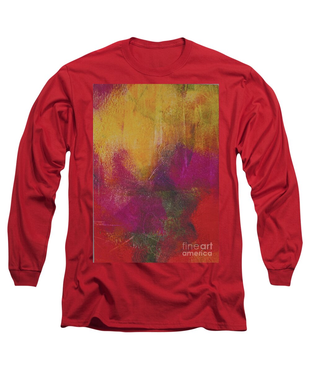 Oil Long Sleeve T-Shirt featuring the painting Oh So Pink by Christine Chin-Fook