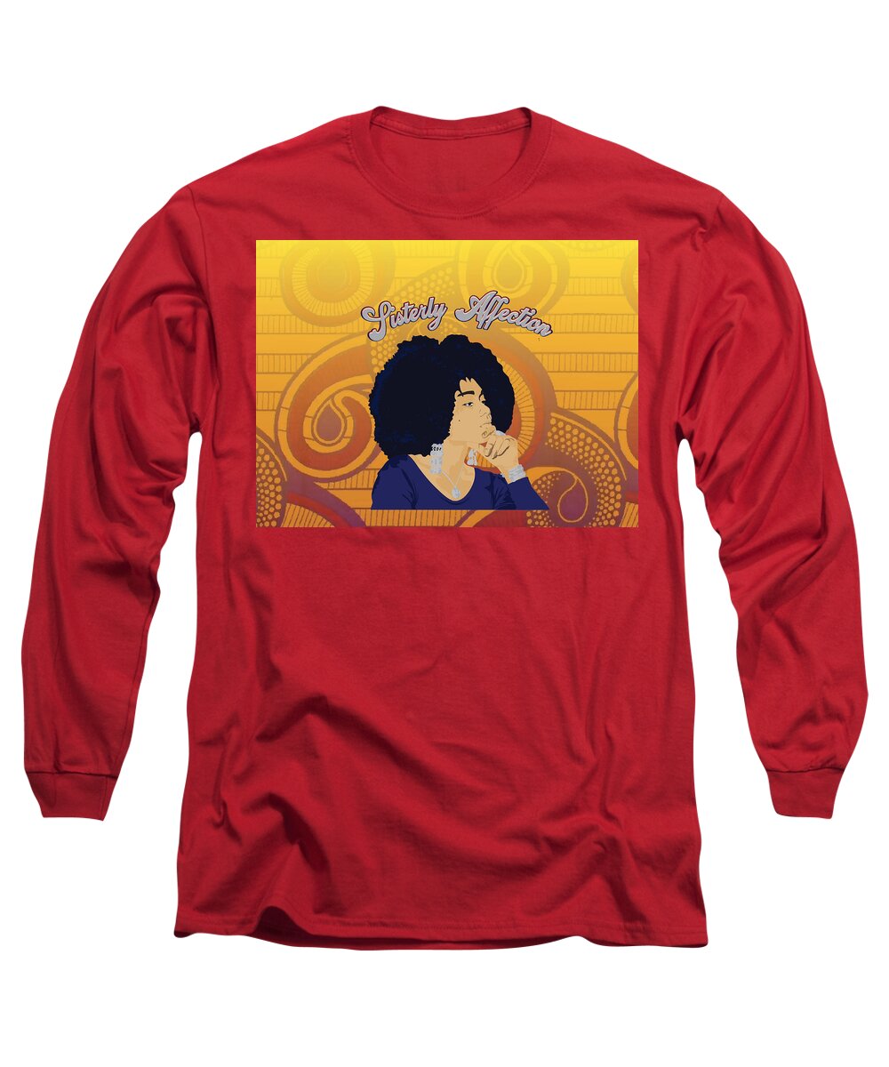  Long Sleeve T-Shirt featuring the digital art Sisterly Affection by Scheme Of Things Graphics