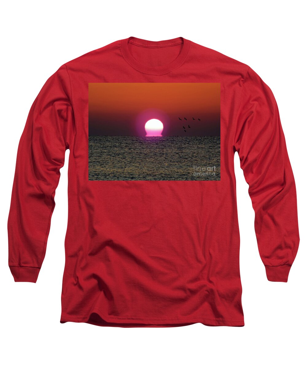 Sunrise Long Sleeve T-Shirt featuring the photograph Sizzling Sunrise by D Hackett