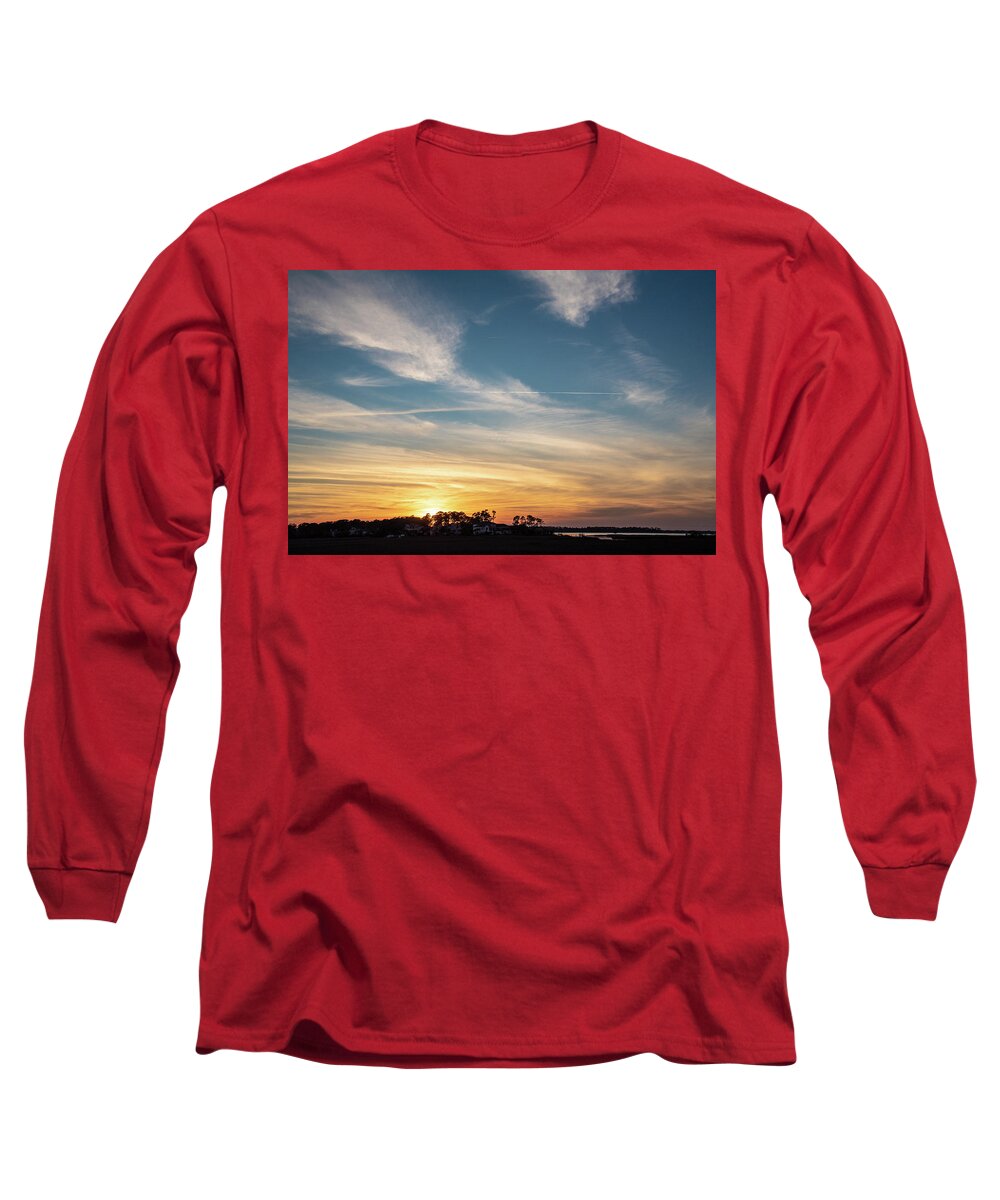 Sunset Long Sleeve T-Shirt featuring the photograph Sunset Over Bobb Island by Dennis Schmidt