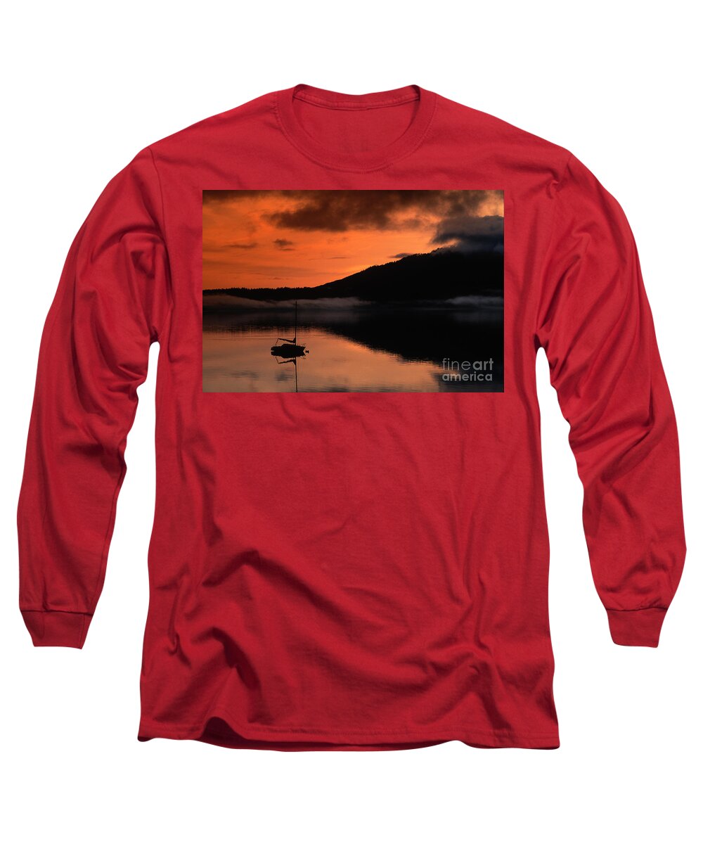 Waterscape Long Sleeve T-Shirt featuring the photograph Fire In The Sky #1 by Sandra Bronstein