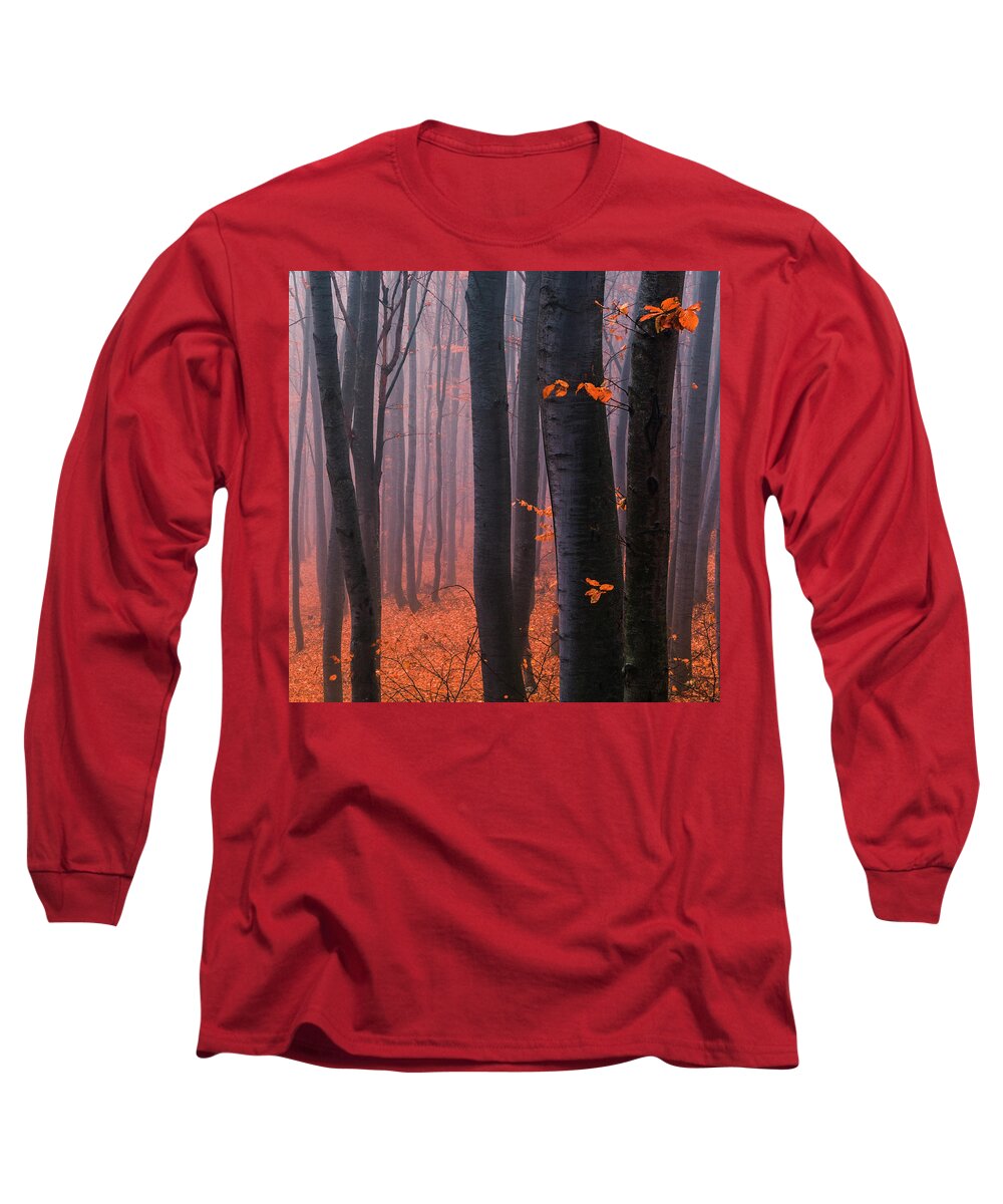 Mountain Long Sleeve T-Shirt featuring the photograph Orange Wood by Evgeni Dinev