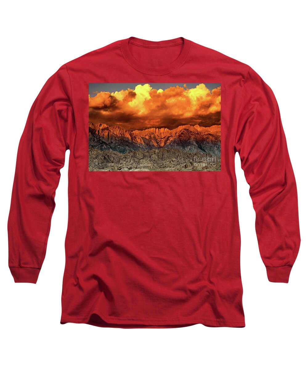 Dave Welling Long Sleeve T-Shirt featuring the photograph Sunrise Storm Alabama Hills California #1 by Dave Welling