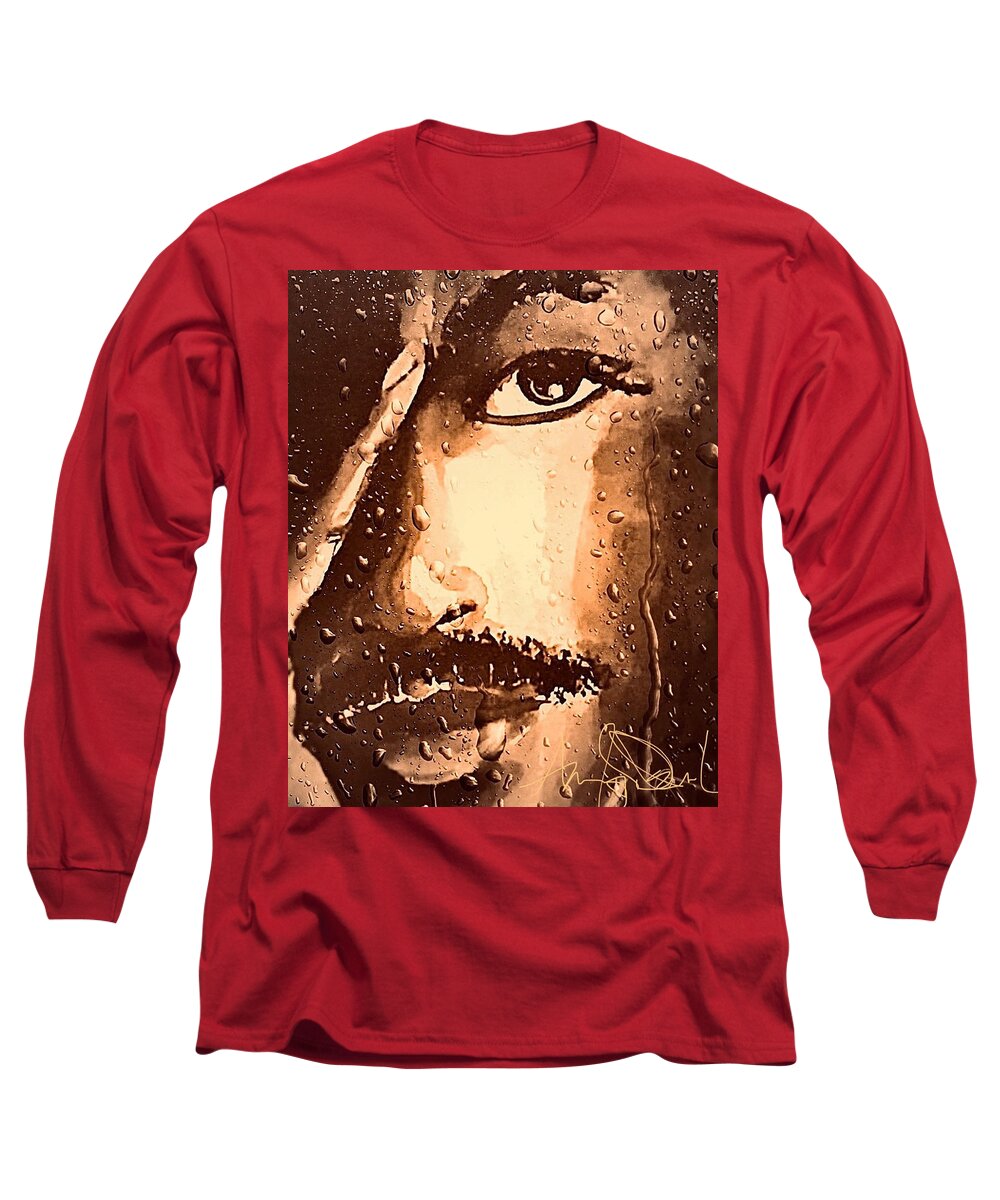  Long Sleeve T-Shirt featuring the painting Tears by Angie ONeal