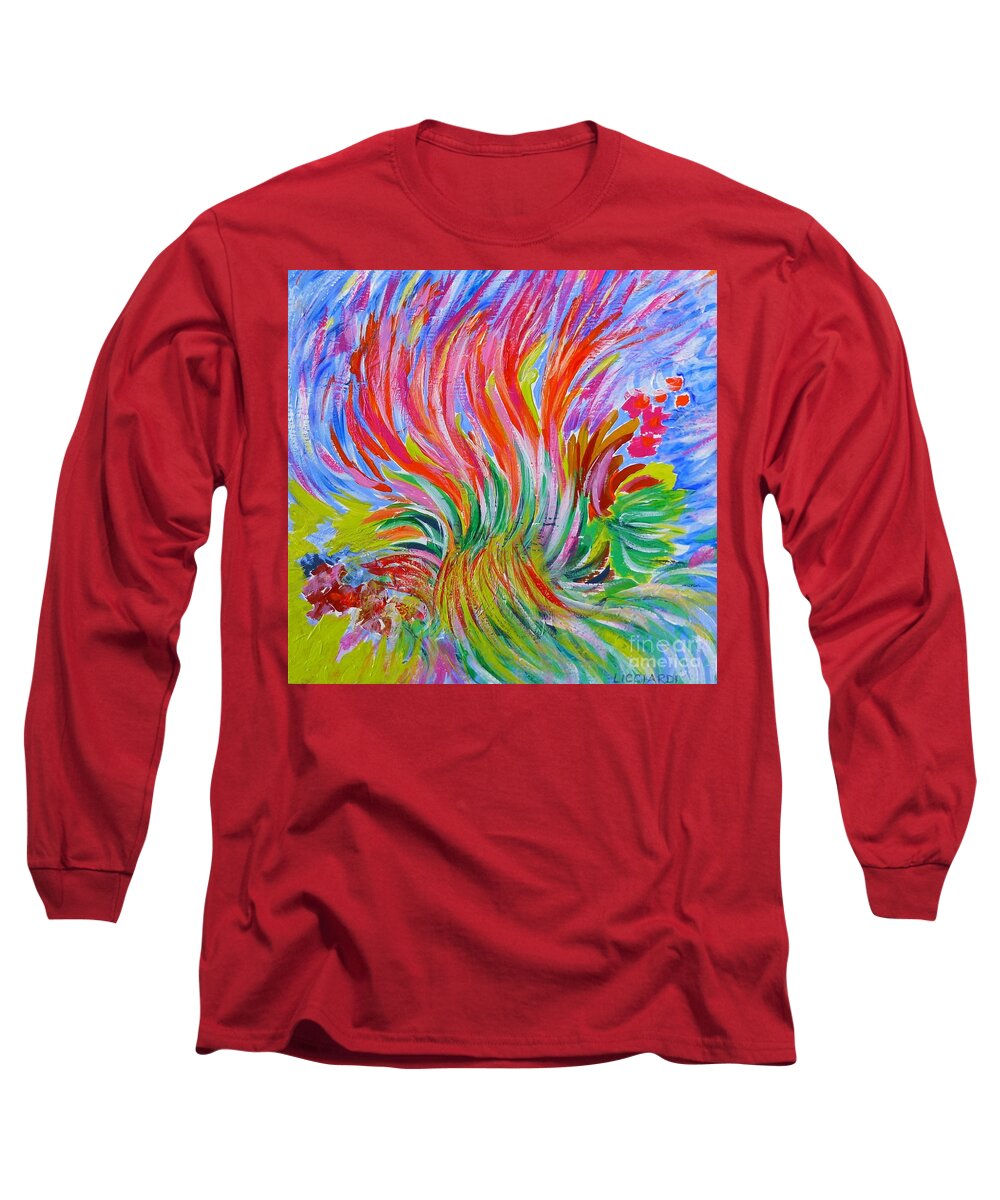 Painting Long Sleeve T-Shirt featuring the painting Art In Dark Spaces by Rosanne Licciardi